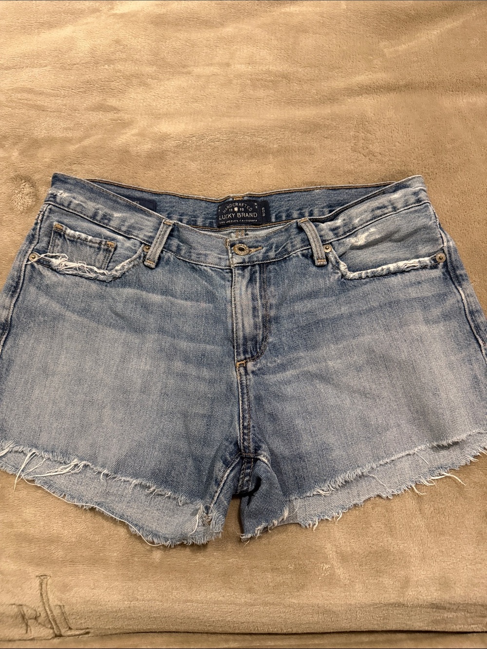 Lucky Brand Faded Light Blue Denim Cutoff Shorts